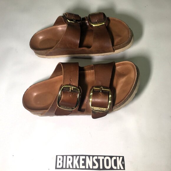 🛑 BIRKENSTOCK Big BUCKLE ➕🆒 SANDALS Arizona SHOES Slip On Leather 💸BUY NOW‼️ - Picture 12 of 16